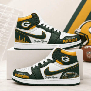 Limited Edition – Customized NFL Green Bay Packers Air Jordan 1 Shoes