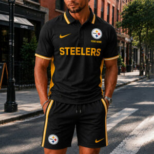 Limited Edition – Customized NFL Pittsburgh Steelers Polo Shirt & Short Pants