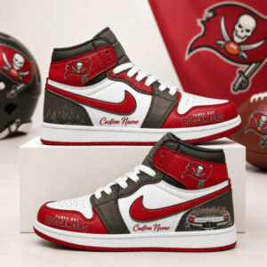 Limited Edition – Customized NFL Tampa Bay Buccaneers Air Jordan 1 Shoes