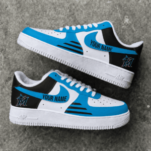 Limited Edition – Customized MLB Miami Marlins Air Force 1 Shoes