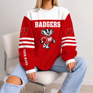 Limited Edition – New Customized NCAA Wisconsin Badgers Strappy Unisex Sweatshirt