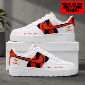 Limited Edition – New Customized NCAA Virginia Cavaliers Strappy Air Force 1 Shoes