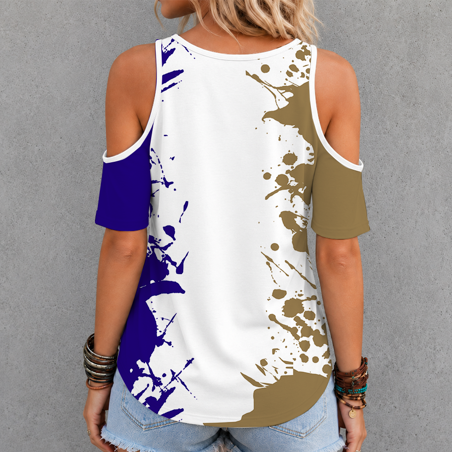 Limited Edition – Customized NCAA Washington Huskies Criss Cross V-Neck Top - Image 2