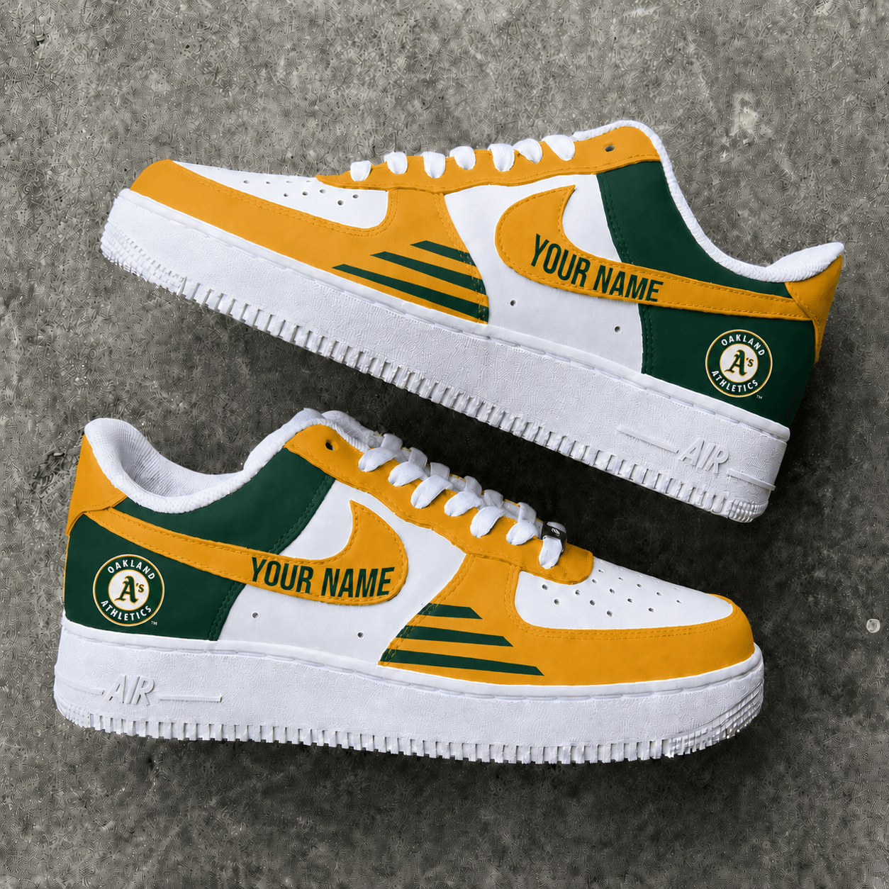 Limited Edition – Customized MLB Oakland Athletics Air Force 1 Shoes