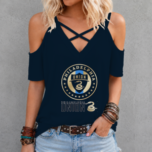 Limited Edition – Customized MLS Philadelphia Union Criss Cross V-Neck Top