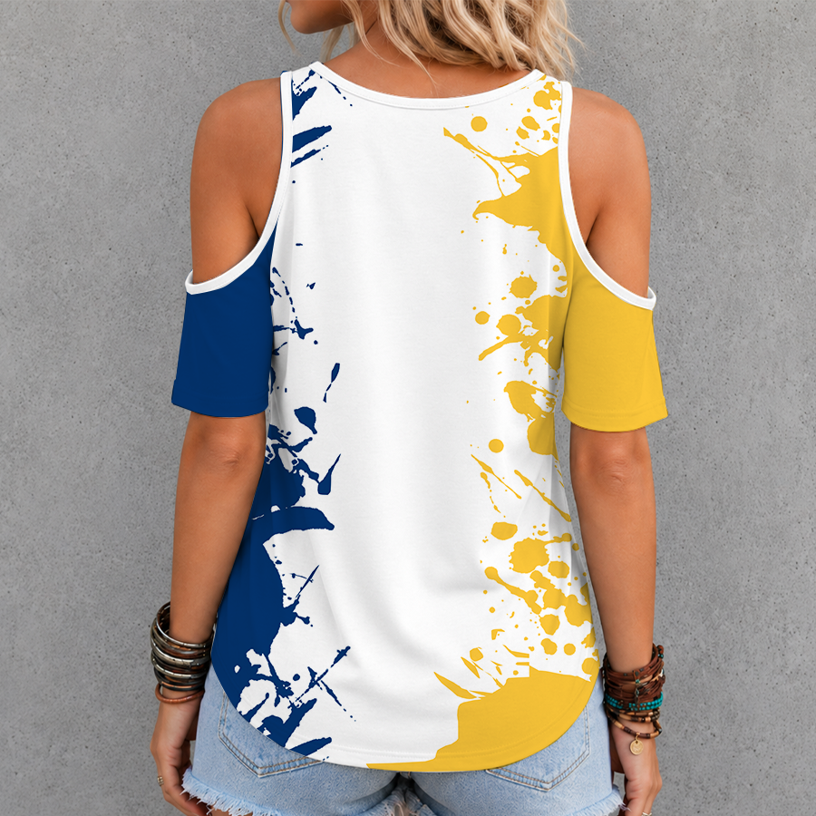 Limited Edition – New Customized NCAA Marquette Golden Eagles Criss Cross V-Neck Top - Image 2