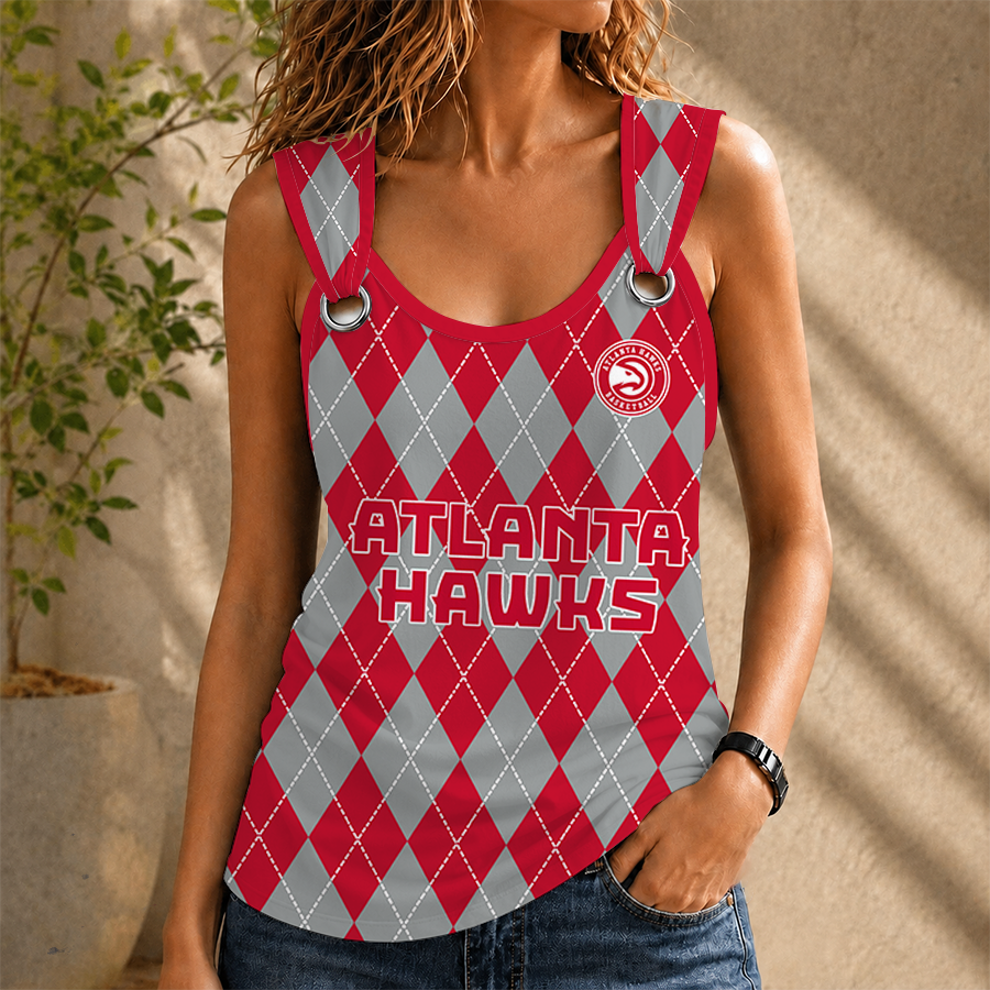 Limited Edition – Customized Nba Atlanta Hawks O-Ring Shoulder Tank Top
