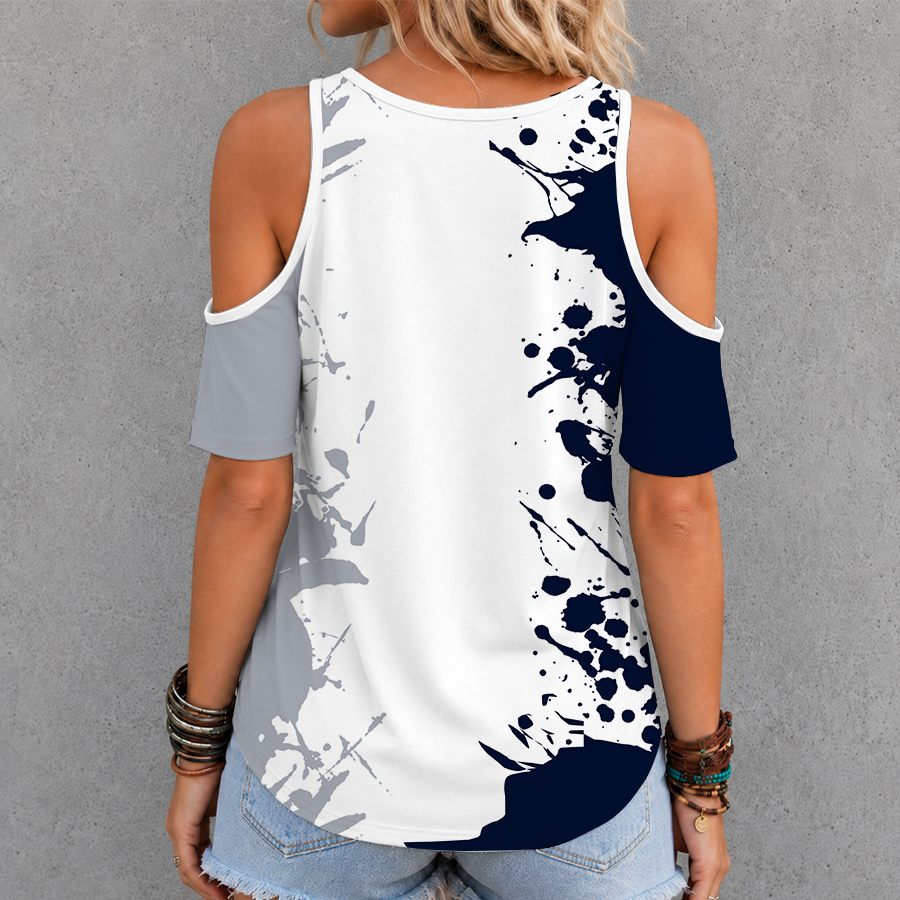 Limited Edition – New Customized NCAA Uconn Huskies Criss Cross V-Neck Top - Image 2