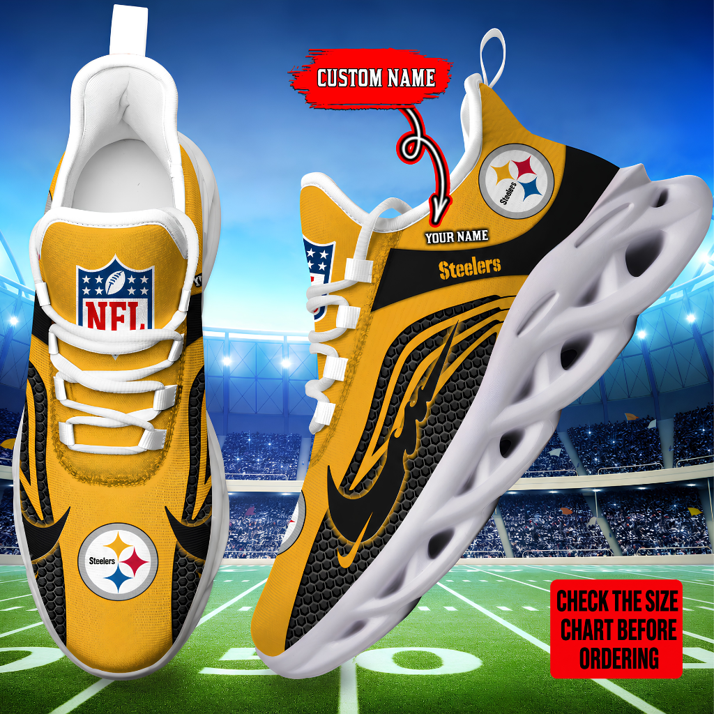 Limited Edition – Customized NFL Pittsburgh Steelers Unisex Max Soul Sneakers