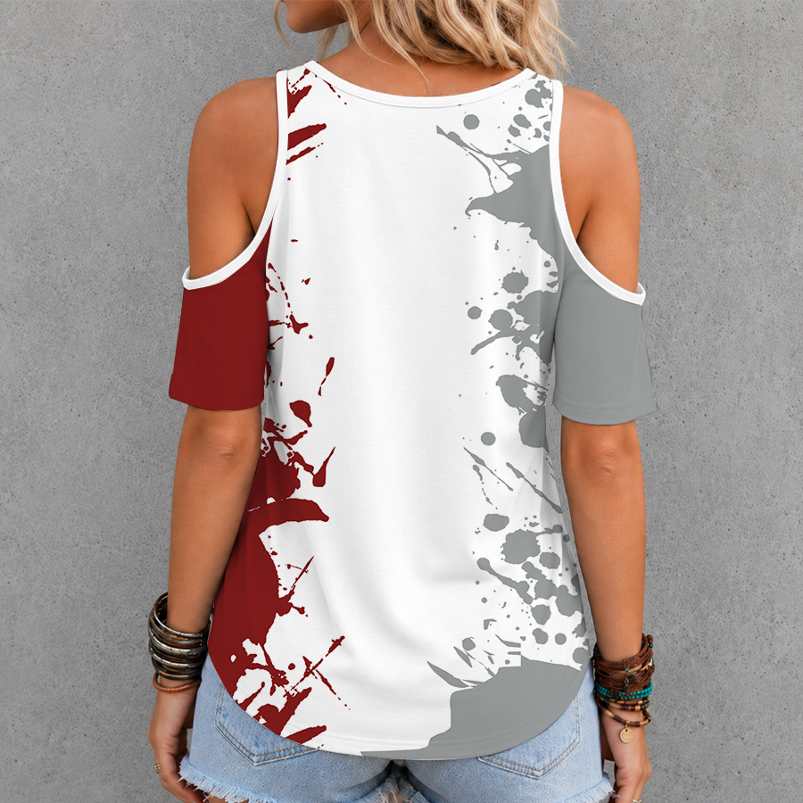 Limited Edition – Customized NCAA Umass Minutewomen Criss Cross V-Neck Top - Image 2