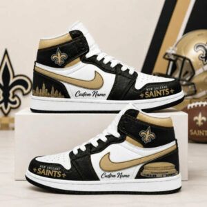 Limited Edition – Customized NFL New Orleans Saints Air Jordan 1 Shoes