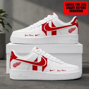 Limited Edition – Customized NHL Detroit Red Wings Air Force 1 Shoes
