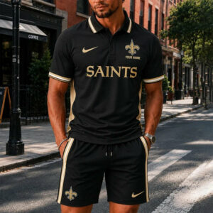 Limited Edition – Customized NFL New Orleans Saints Polo Shirt & Short Pants