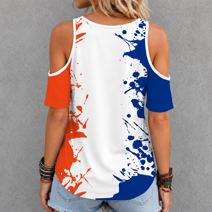 Limited Edition – New Customized NCAA Florida Gators Criss Cross V-Neck Top - Image 2