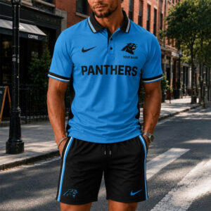 Limited Edition – Customized NFL Carolina Panthers Polo Shirt & Short Pants