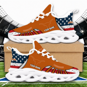 Limited Edition – New Customized NCAA Texas Longhorns Strappy Unisex Max Soul Sneakers