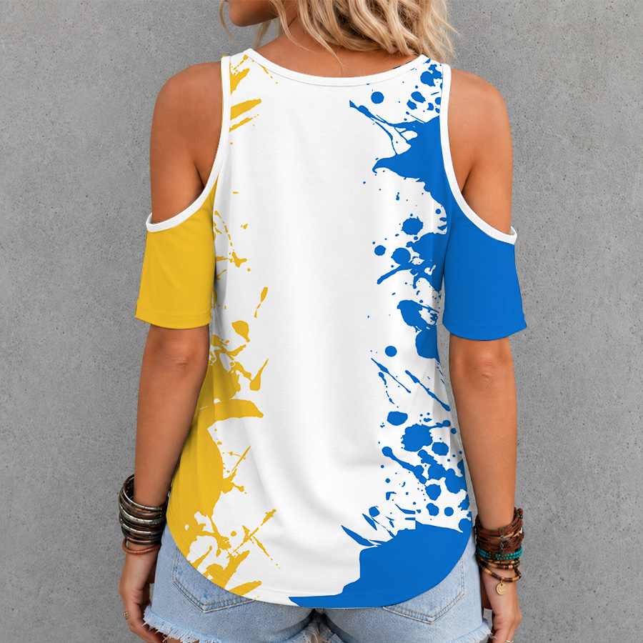 Limited Edition – Customized NCAA Ucla Bruins Criss Cross V-Neck Top - Image 2