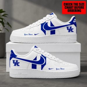 Limited Edition – New Customized NCAA Kentucky Wildcats Strappy Air Force 1 Shoes