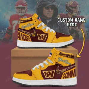 Limited Edition – Customized NFL Washington Commanders Air Jordan 1 Shoes