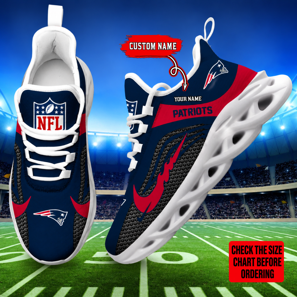 Limited Edition – Customized NFL New England Patriots Unisex Max Soul Sneakers