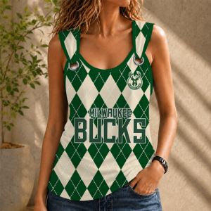 Limited Edition – Customized Nba Milwaukee Bucks O-Ring Shoulder Tank Top