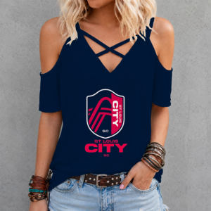 Limited Edition – Customized MLS St. Louis City Sc Criss Cross V-Neck Top