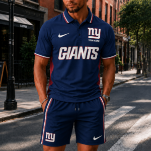Limited Edition – Customized NFL New York Giants Polo Shirt & Short Pants