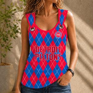 Limited Edition – Customized Nba Detroit Pistons O-Ring Shoulder Tank Top