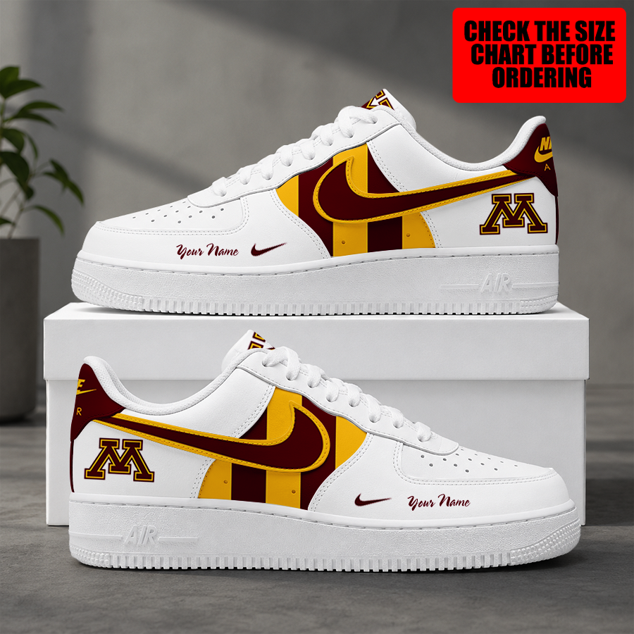 Limited Edition – Customized NCAA Minnesota Golden Gophers Air Force 1 Shoes