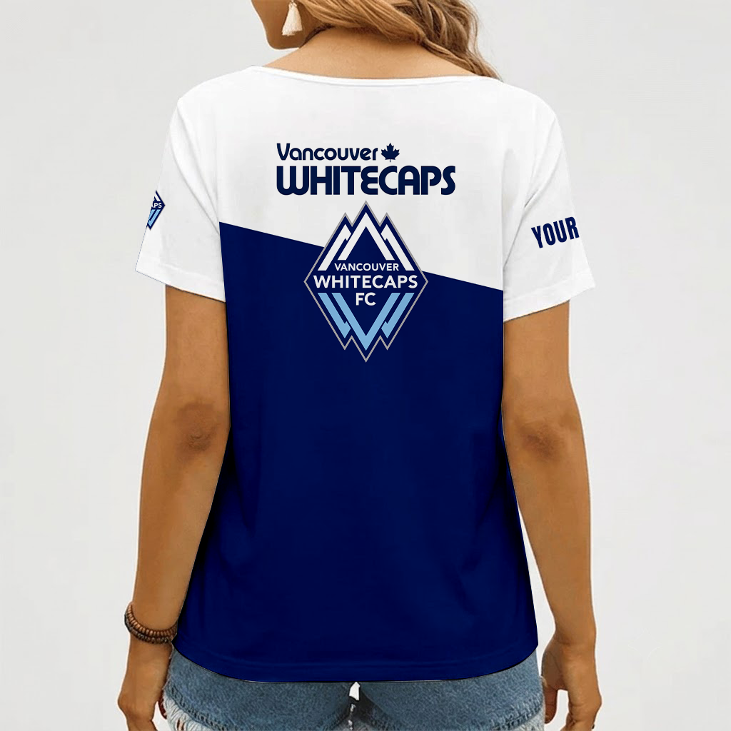 Limited Edition – Customized MLS Vancouver Whitecaps Fc V-Neck Female Shirt - Image 2