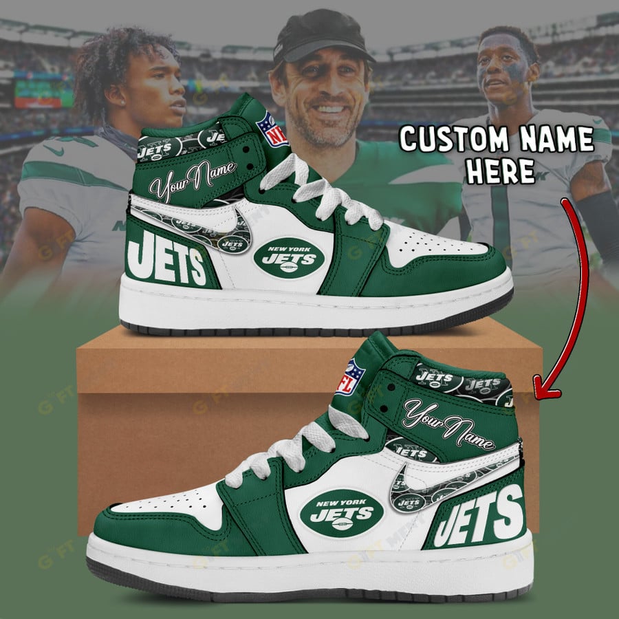 Limited Edition – Customized NFL New York Jets Air Jordan 1 Shoes