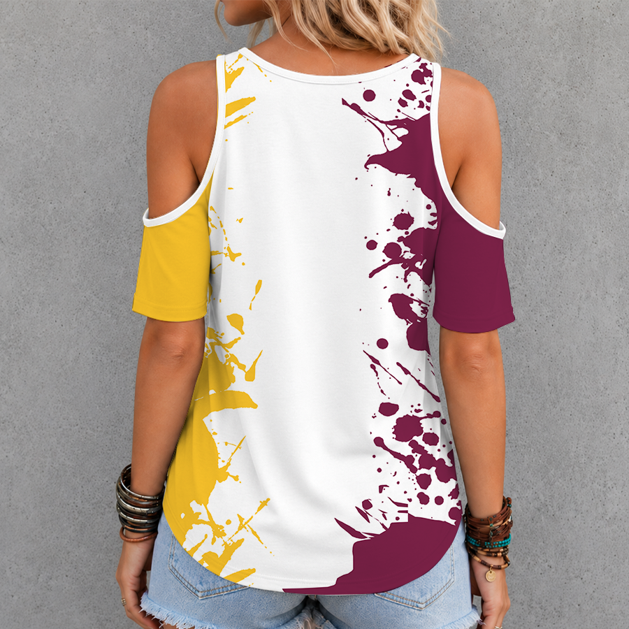 Limited Edition – Customized NCAA Arizona State Sun Devils Criss Cross V-Neck Top - Image 2