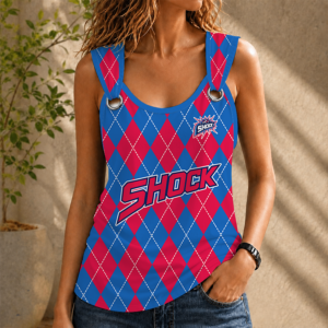 Limited Edition – Customized WNBA Detroit Shock O-Ring Shoulder Tank Top