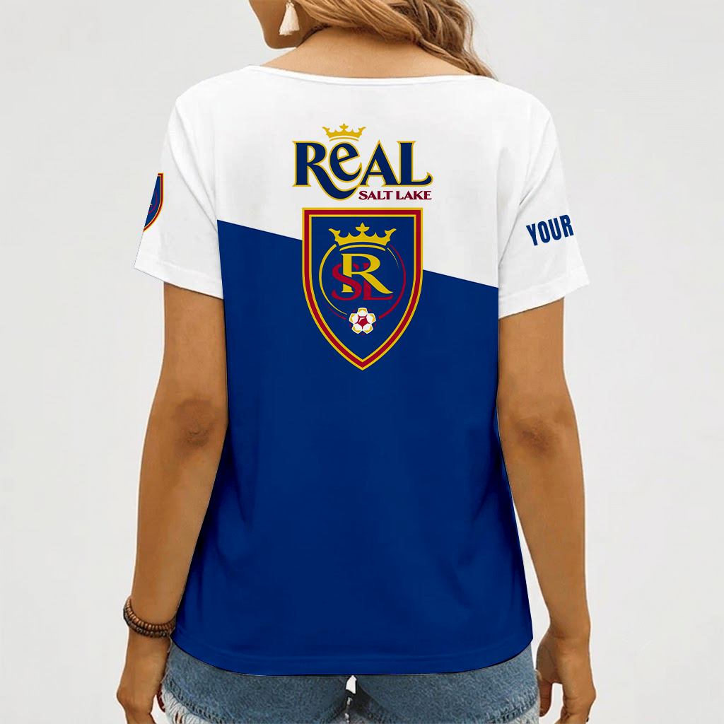 Limited Edition – Customized MLS Real Salt Lake V-Neck Female Shirt - Image 2