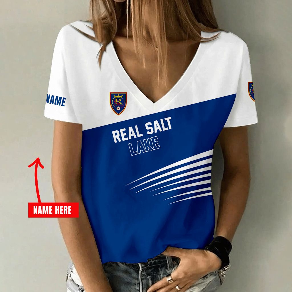 Limited Edition – Customized MLS Real Salt Lake V-Neck Female Shirt
