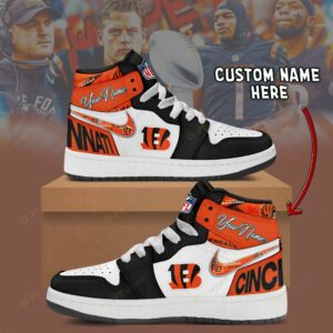 Limited Edition – Customized NFL Cincinnati Bengals Air Jordan 1 Shoes