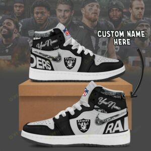 Limited Edition – Customized NFL Las Vegas Raiders Air Jordan 1 Shoes