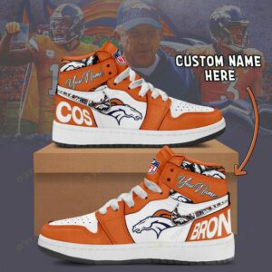 Limited Edition – Customized NFL Denver Broncos Air Jordan 1 Shoes