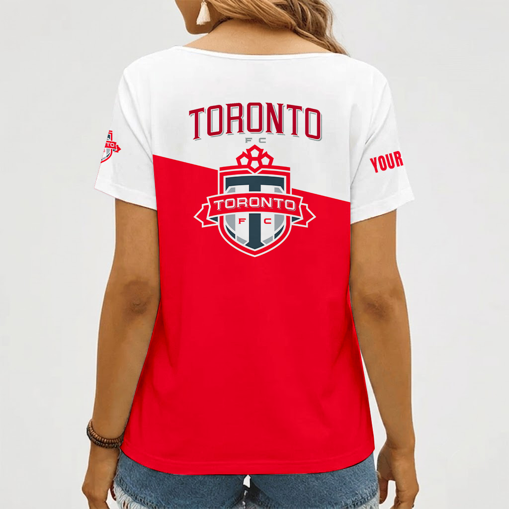 Limited Edition – Customized MLS Toronto Fc V-Neck Female Shirt - Image 2