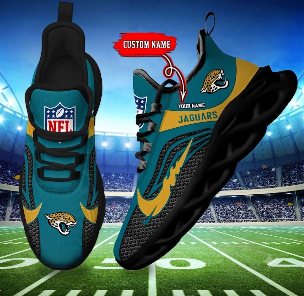 Limited Edition – Customized NFL Jacksonville Jaguars Unisex Max Soul Sneakers - Image 2