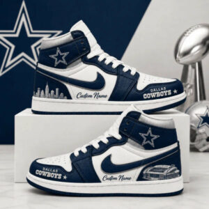 Limited Edition – Customized NFL Dallas Cowboys Air Jordan 1 Shoes