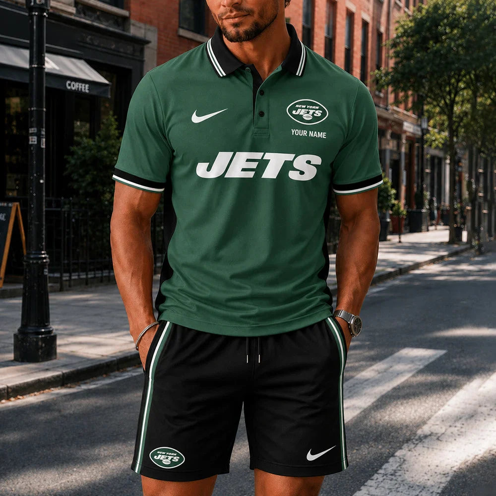 Limited Edition – Customized NFL New York Jets Polo Shirt & Short Pants