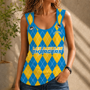 Limited Edition – Customized NFL Los Angeles Chargers O-Ring Shoulder Tank Top
