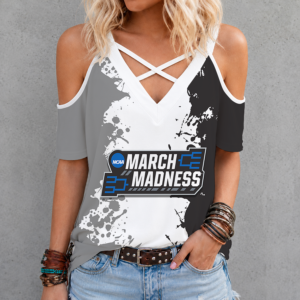 Limited Edition – New Customized NCAA March Madness Criss Cross V-Neck Top