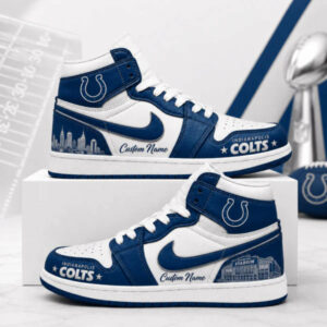 Limited Edition – Customized NFL Indianapolis Colts Air Jordan 1 Shoes