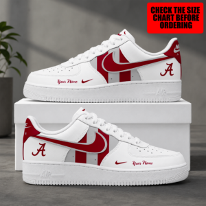 Limited Edition – Customized NCAA Alabama Crimson Tide Air Force 1 Shoes