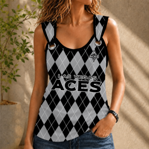 Limited Edition – Customized WNBA Las Vegas Aces O-Ring Shoulder Tank Top