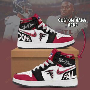 Limited Edition – Customized NFL Atlanta Falcons Air Jordan 1 Shoes
