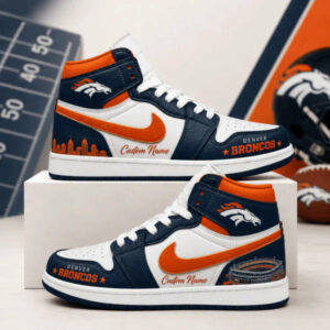 Limited Edition – Customized NFL Denver Broncos Air Jordan 1 Shoes