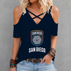 Limited Edition – Customized MLS San Diego Fc Criss Cross V-Neck Top